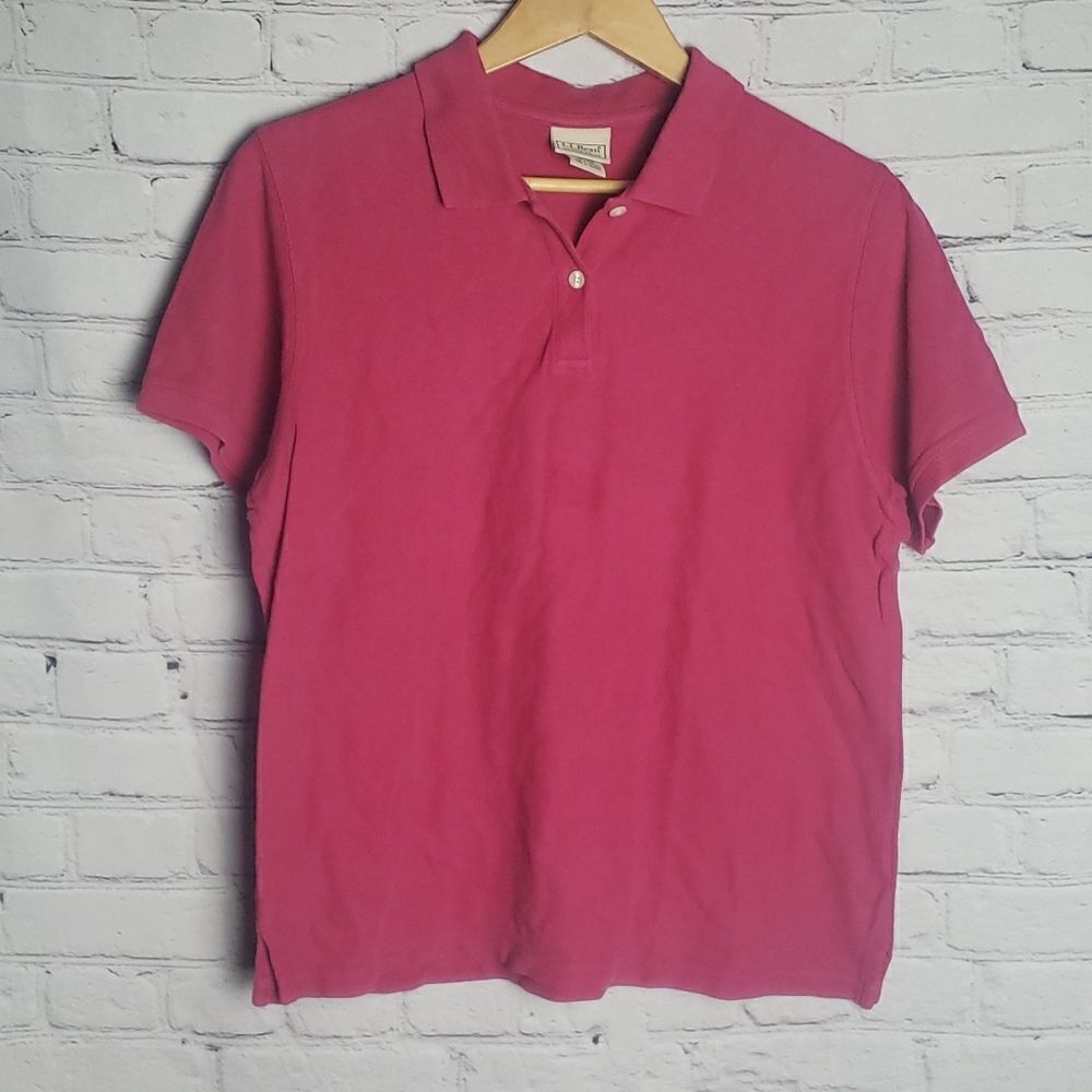 Vintage L.L. Bean Pink Polo Shirt